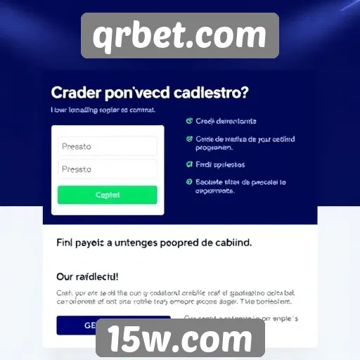 Cadastro e criação de conta no qrbet.com